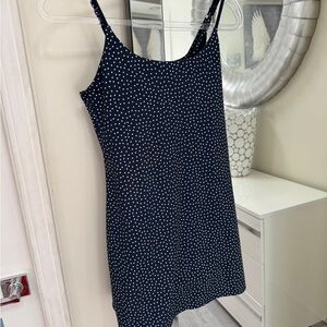 Abercrombie & Fitch Black Mini Dress with White Polka Dots